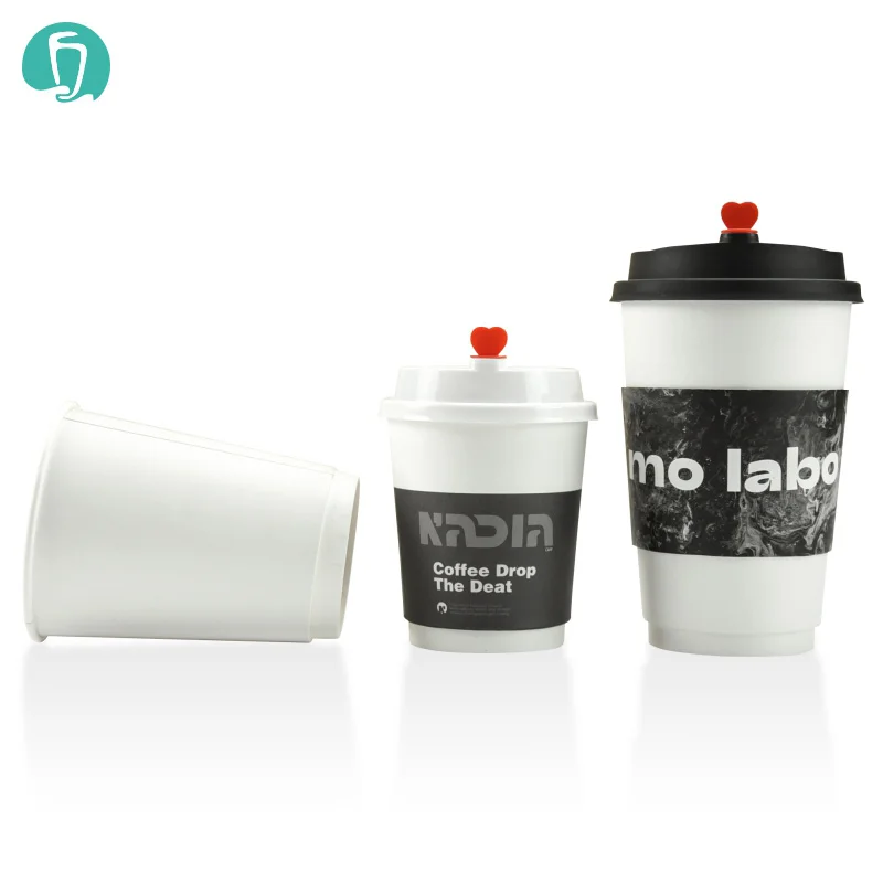 
Factory sales 10oz double wall paper cup disposable white paper coffee cup, Customizable printed logo 