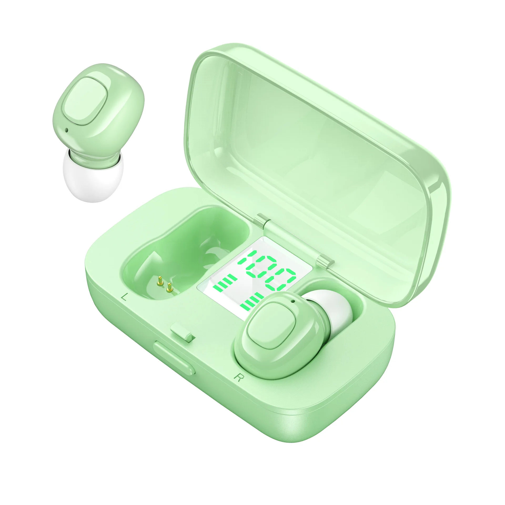 CTYPE Earphone XG21 Bluetooth V5.0 Portable Earbuds TWS Waterproof For Mobile Phone Wireless Headphone With Digital Display - ANKUX.COM