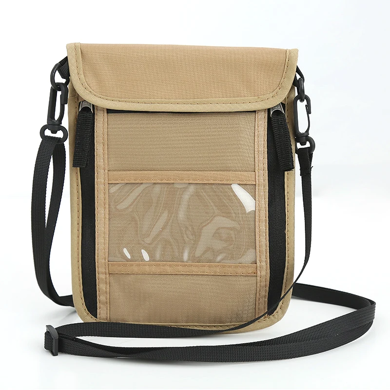 Custom Family Passport Bag Id Card Travel Neck Pouch Men Sling Small