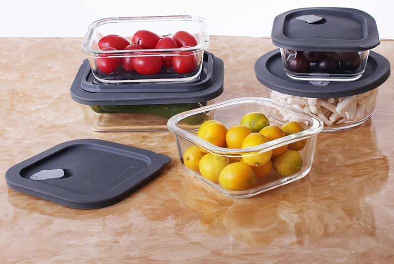 Bpa Free Microwave Safe Reusable Leakproof Glass Meal Prep Food Storage