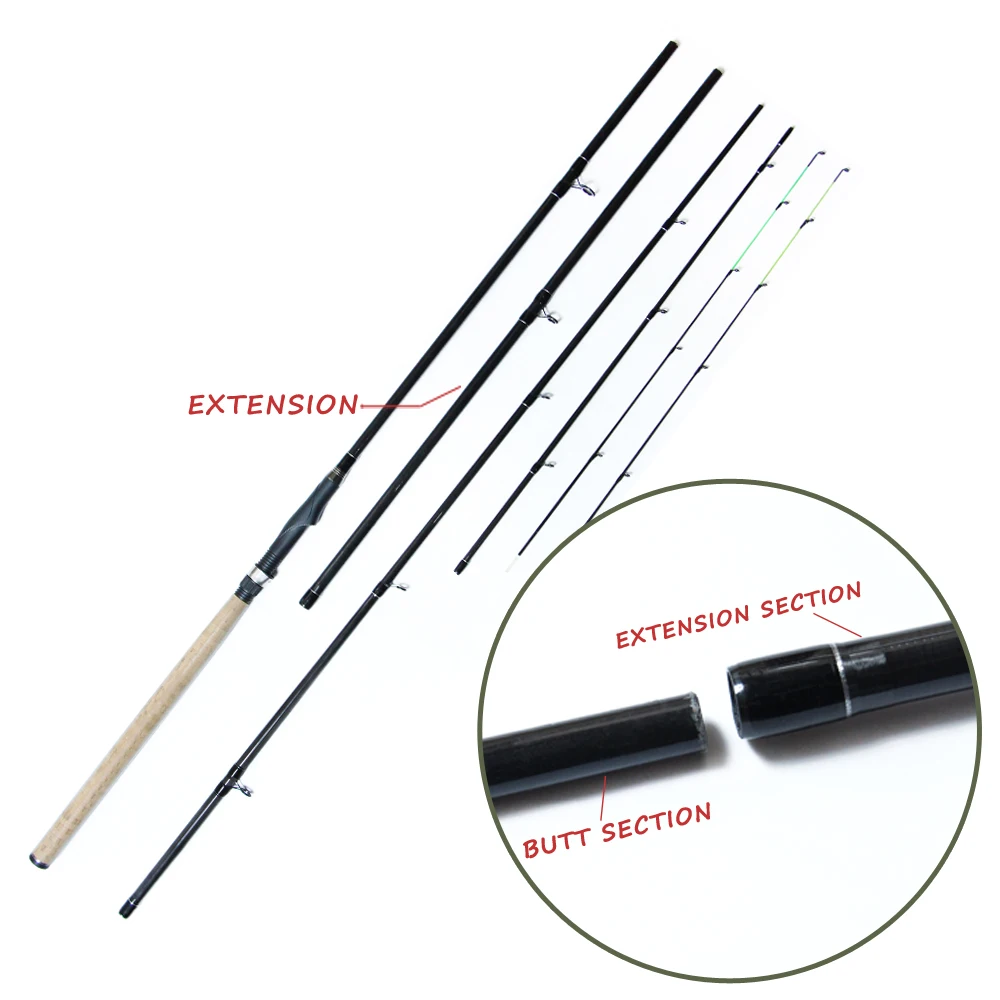 Carp Fishing Pole with 60cm extension construction super light stiff action full carbon fishing multi feeder rod