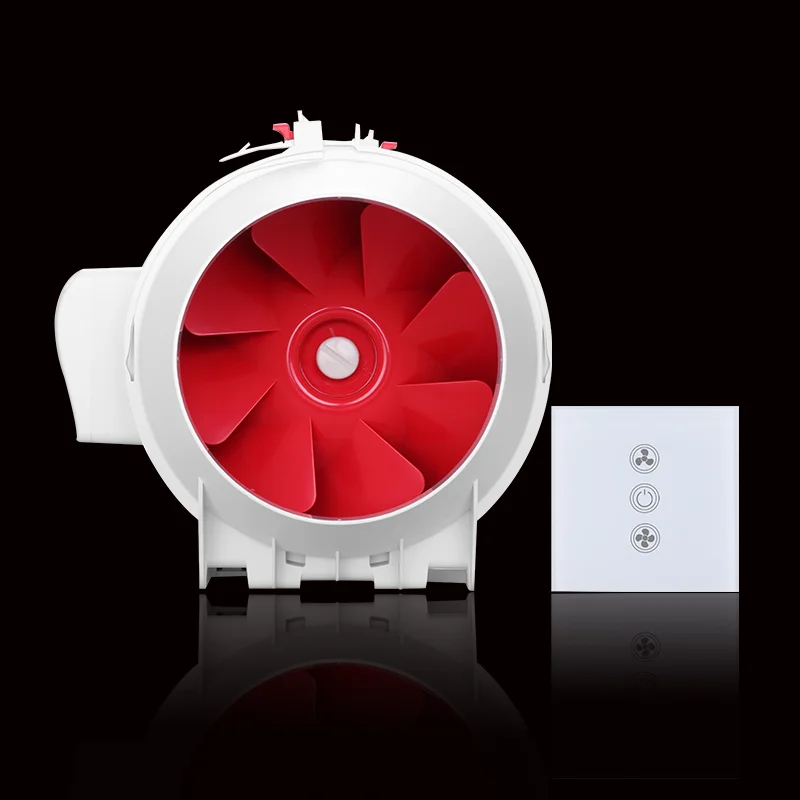 20-60℃ AC 110-120V 3" 4" 5" 6" 8" Inline Duct Fan Mixed Flow Exhaust Fan Silent 