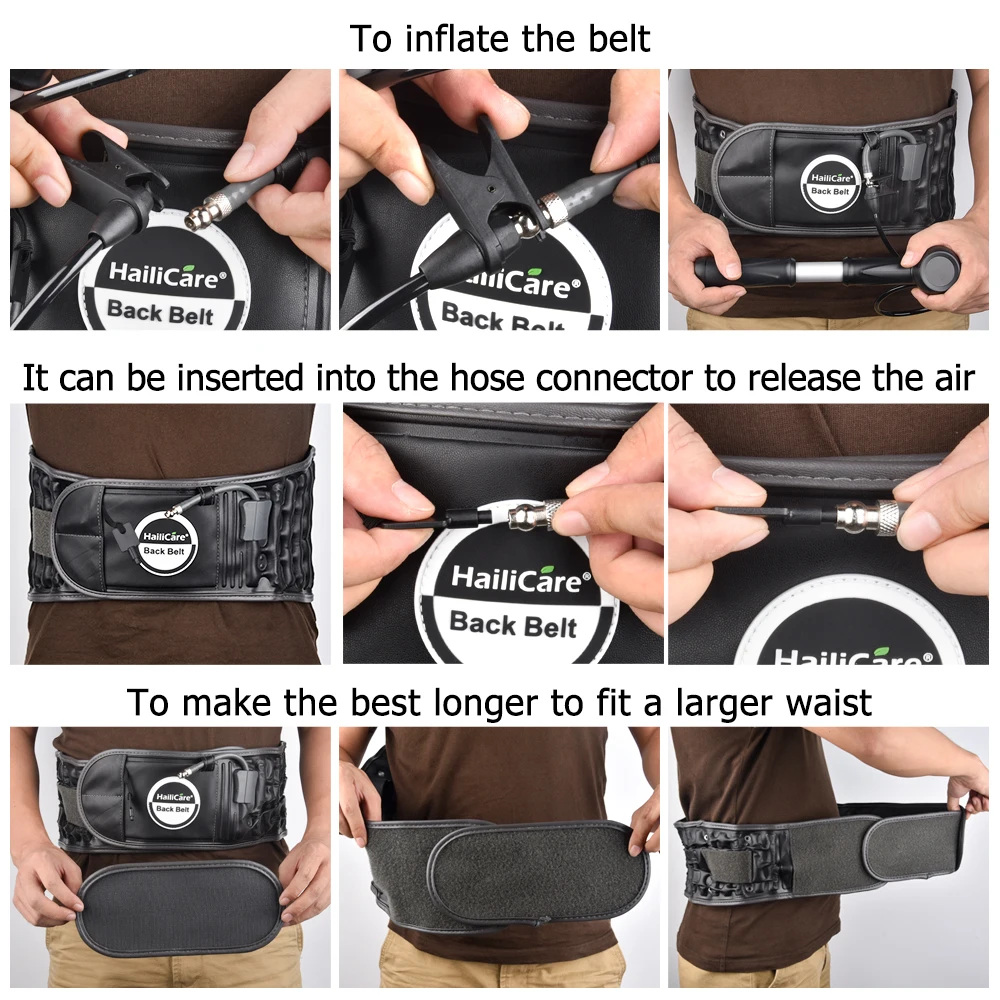 Hailicare High Quality Air Pressure Traction Back Support Waist Belt For Relief Waist.jpg