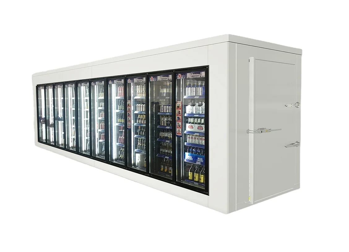 High Quality Commercial Refrigerator Display Walk In Cooler Glass Freezer Door