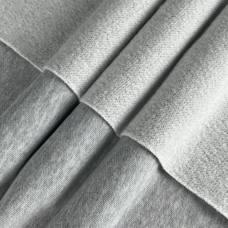 250gsm Cvc Polar Fleece Hoodie Fabric 42 Polyester 58 Cotton Marble