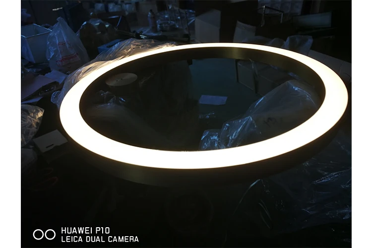 Modern round gold stainless steel acrylic project home decor Pendant lamp Chandelier