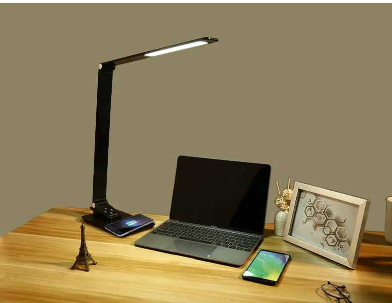 led lamp with wireless charging