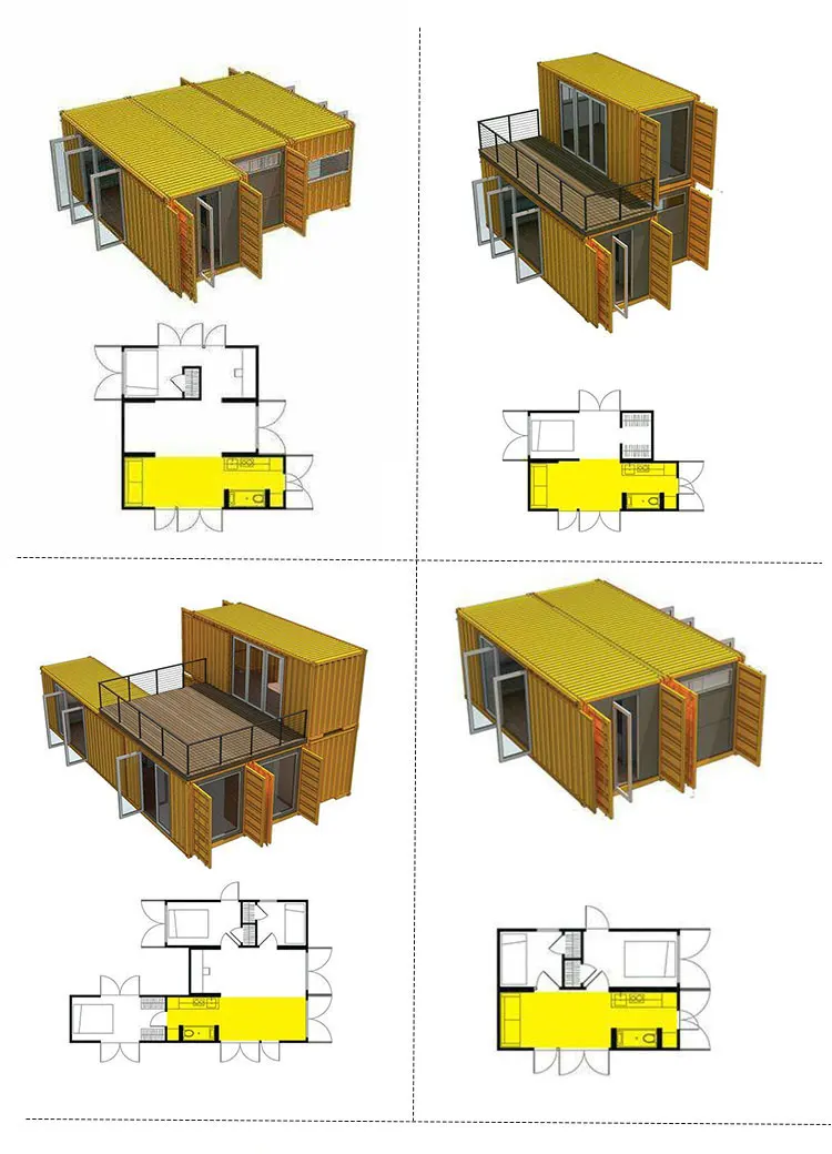 Low Cost High Construction Efficiency Modified Container Containerized House Unit Price
