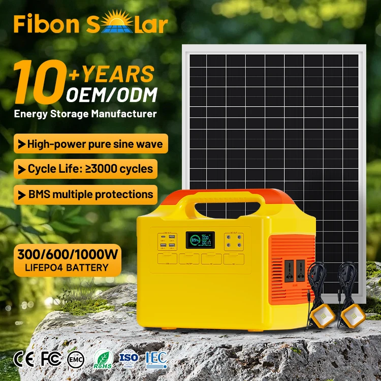 Compact portable power station with foldable solar panels