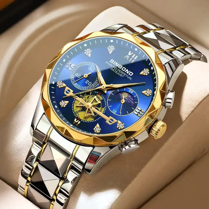 BINBOND 1236 Men's Watch - Luxury Multifunction Quartz