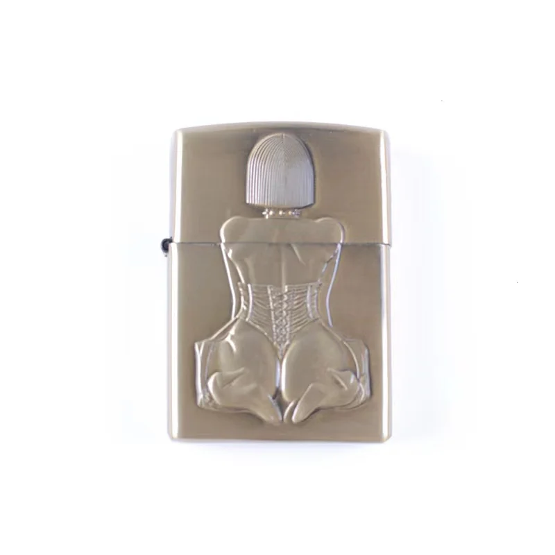 Creative Kerosene Lighter Sexy Women Lighters Beauty Relief Metal Windproof Lighter Buy 