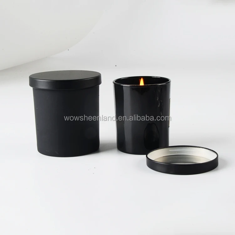 10 Oz Jars With LIDS For Candles  Matte Black JAR With Matte Black LID Candle Making Jars With LIDS 