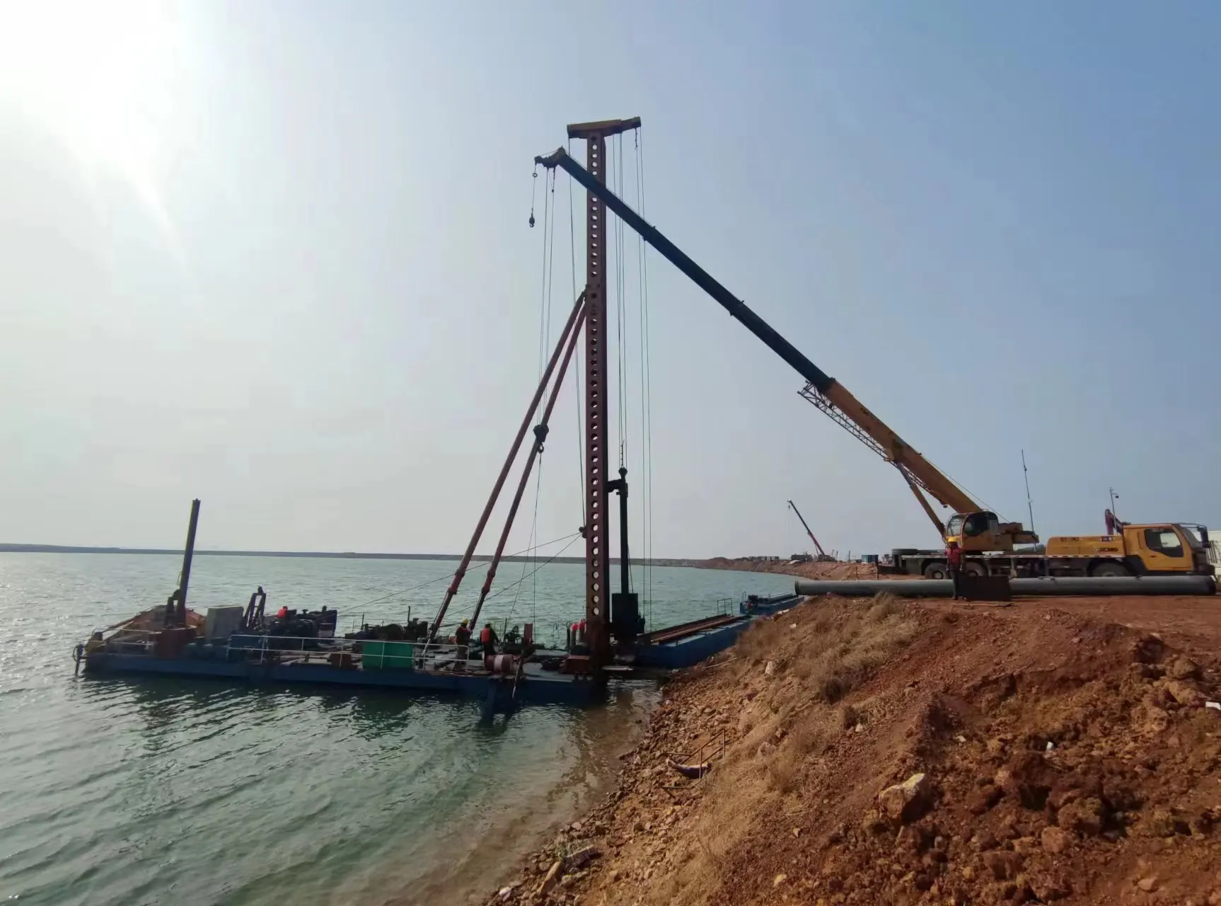 Barge Platform For Pile Driver - Buy Pile Driver Floater,Barge Platform ...