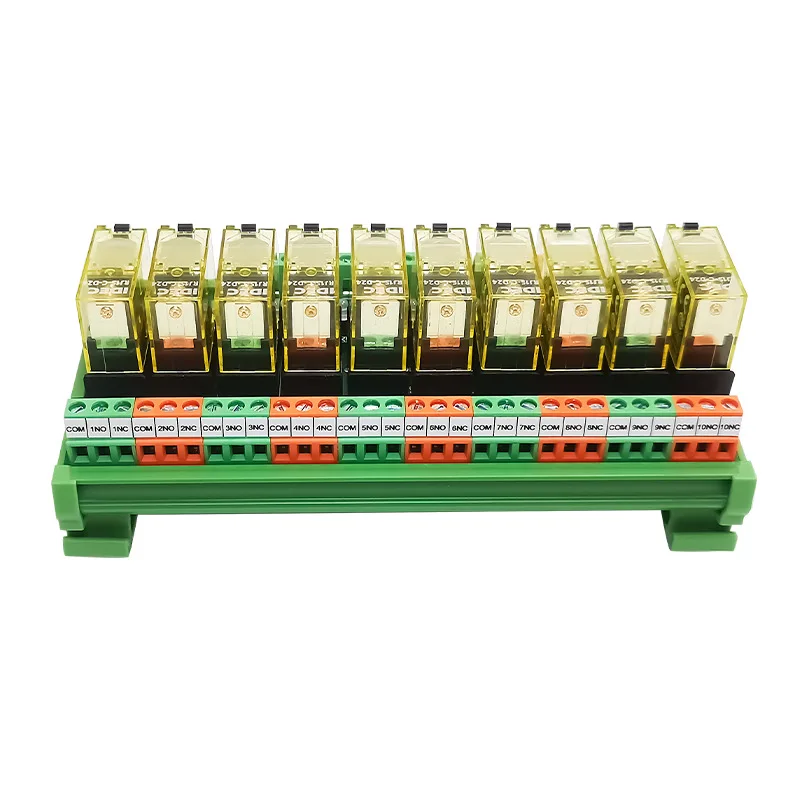 Universal Relay Module Shimaide 10-Channel Universal Relay Module for DC24V 1-Open & 1-Closed ...