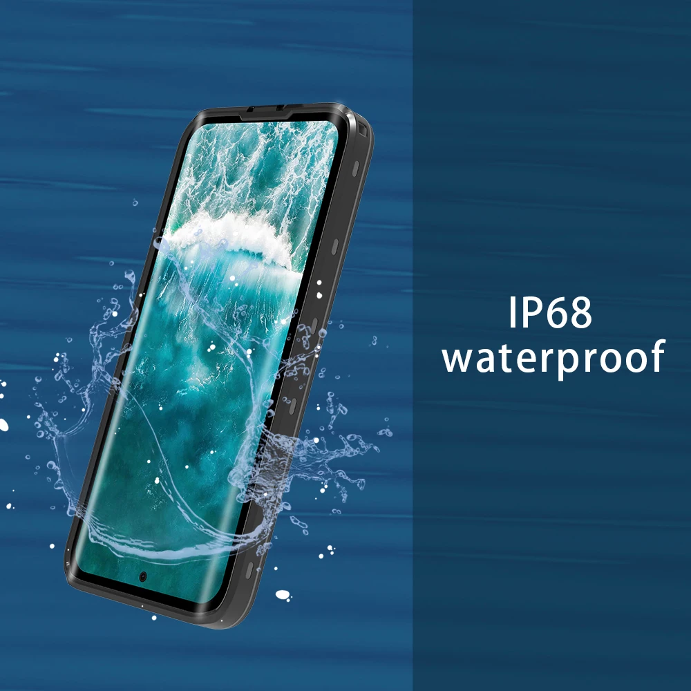 Custom IP68 Waterproof Shockproof TPU PC Water proof Phone Case For Samsung s20