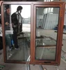Casement windows with burglar brown pvc windows