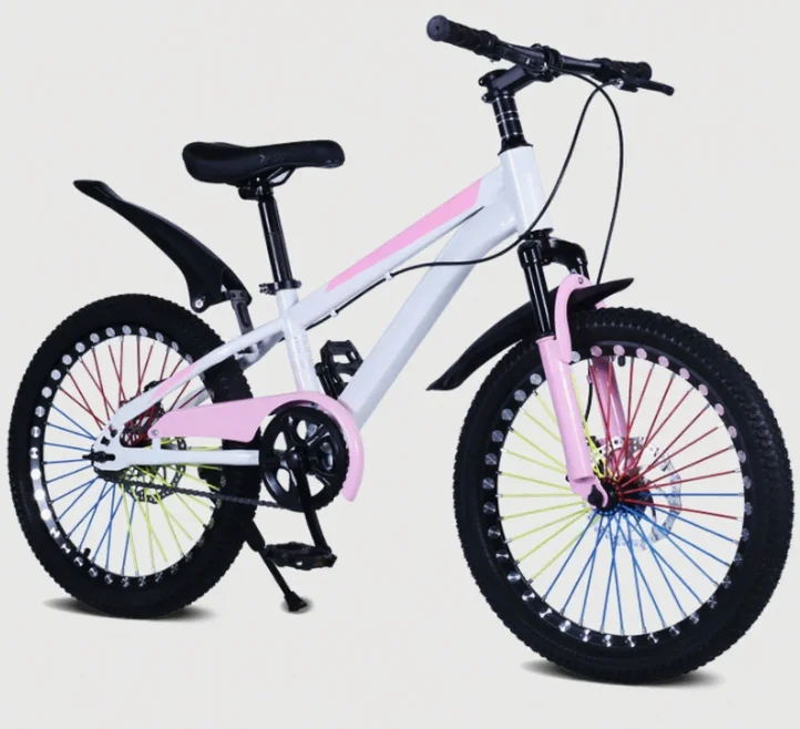 22 inch boys girls mountain bike disc brake 16 inch kids pedal bicycle featuring steel fork ordinary pedal-5