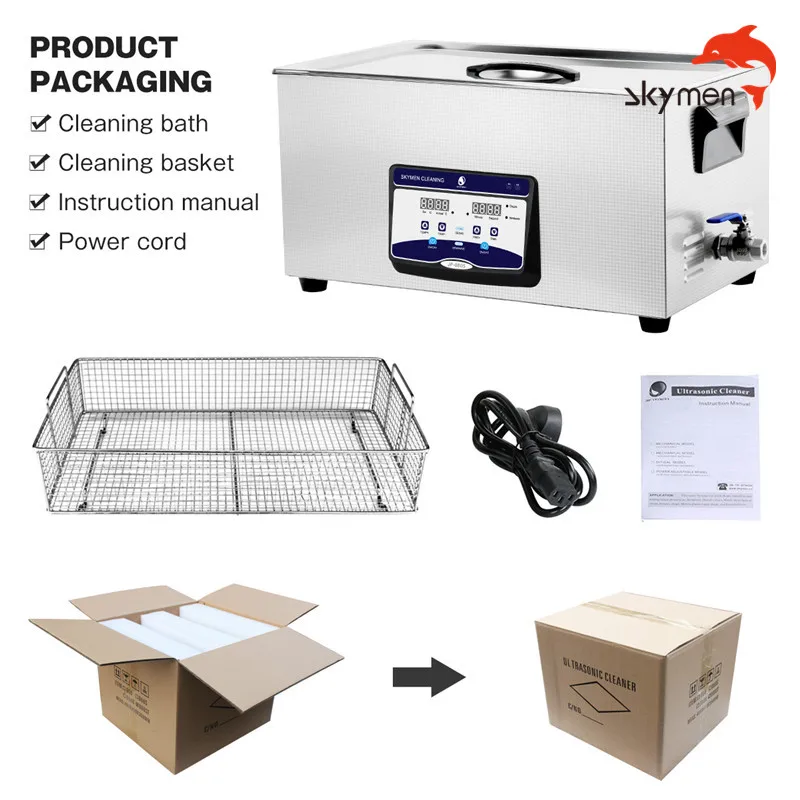 5.8 Gallon Skymen JP-080S Household Ultrasonic Cleaner 22L 480W