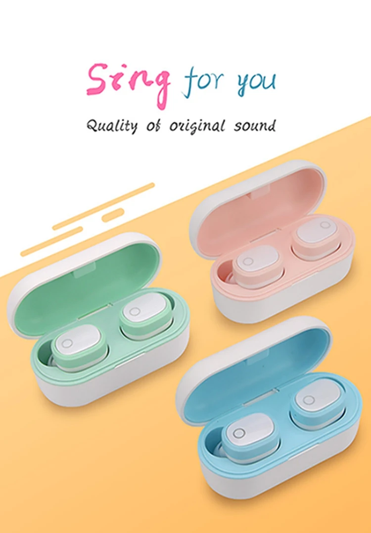 Tws New Stereo Earphones Cute wireless Earbuds Smartphone In Ear OEM Headset Bone Conduction Headphone HIFI Fone De Ouvido - ANKUX.COM