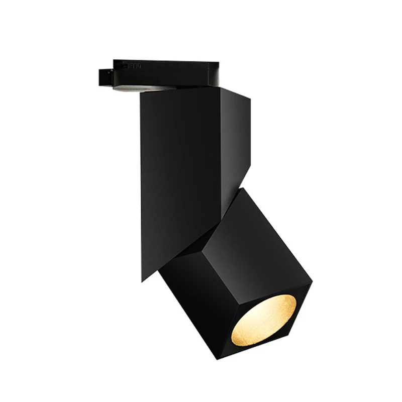 Plastic surface mounted magnetic dimmable black white cob 8w 15w 24w 25w 30 watt led track lighting spotlight