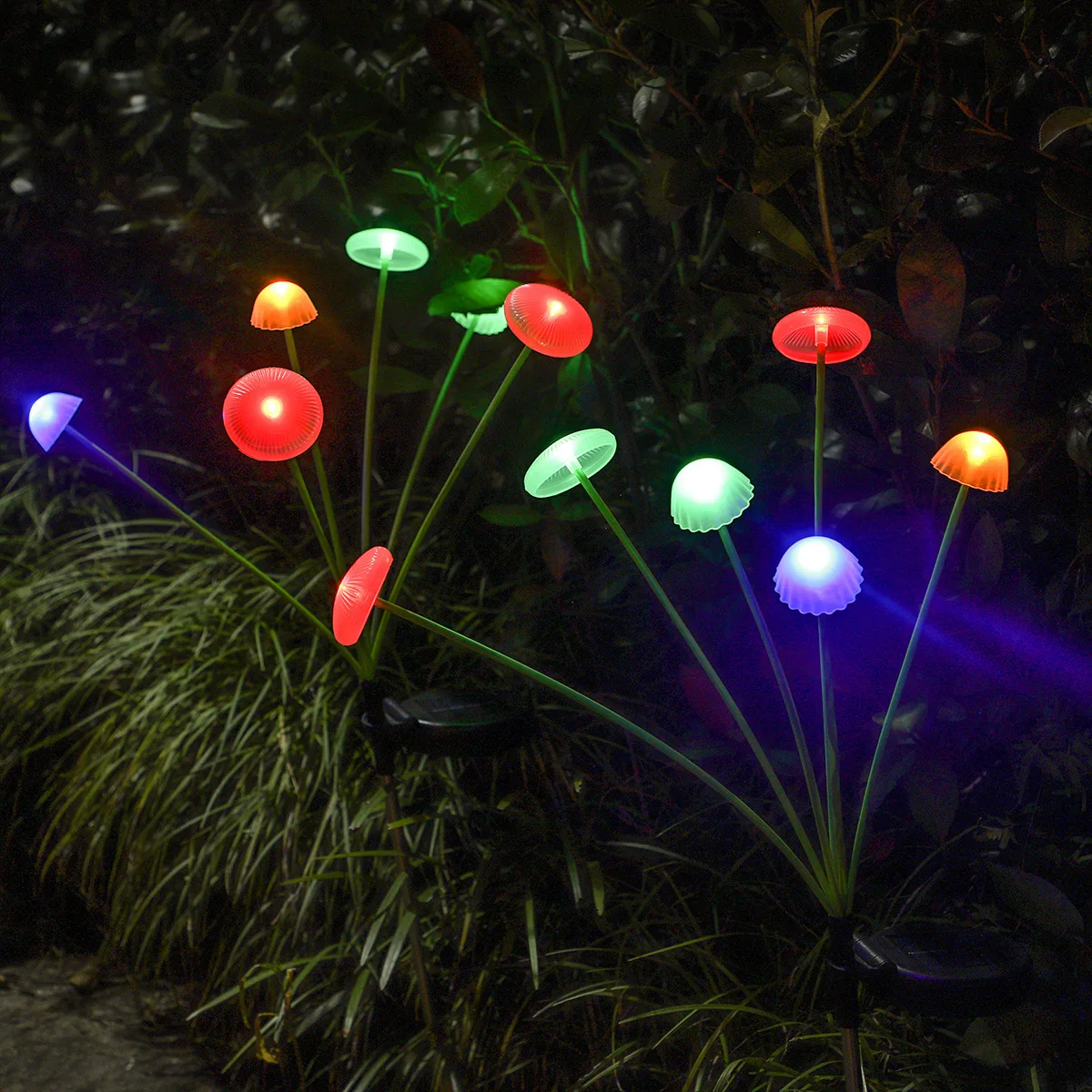 product solar mushroom outdoor courtyard villa light ip65 waterproof landscape decorative exterior led jellyfish garden yard lawn light-7