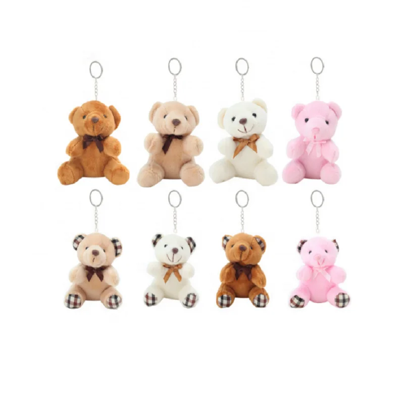 Wholesale Mini Plush Teddy Bear Pendant Toy Multi Color Soft Stuffed
