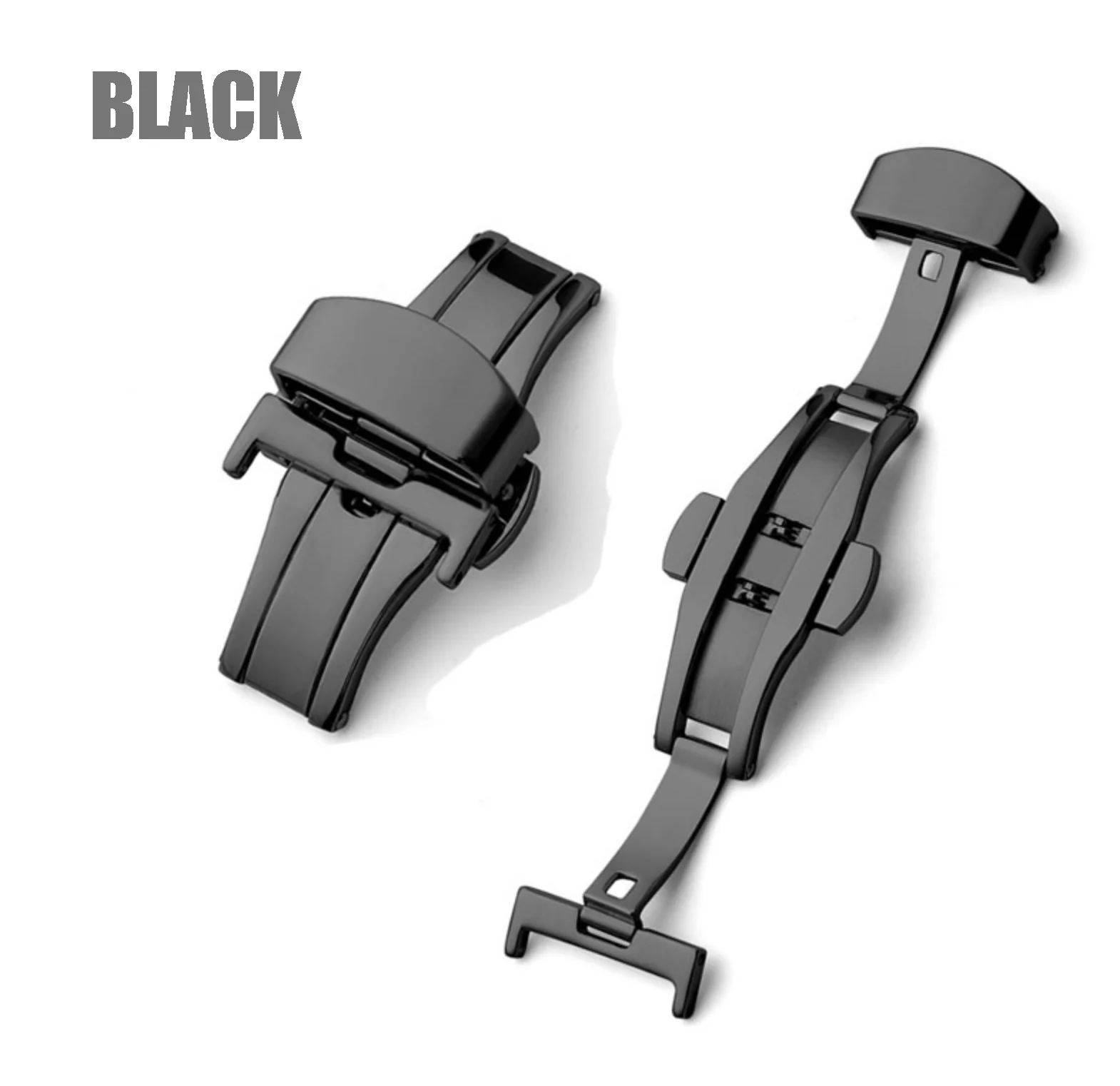 High Quality Watch Band Strap Genuine Leather Butterfly Clasp Butterfly