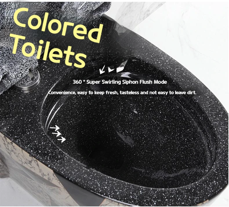 Home Ordinary Flush Retro Toilet Siphon Silent Color Toilet Bowl