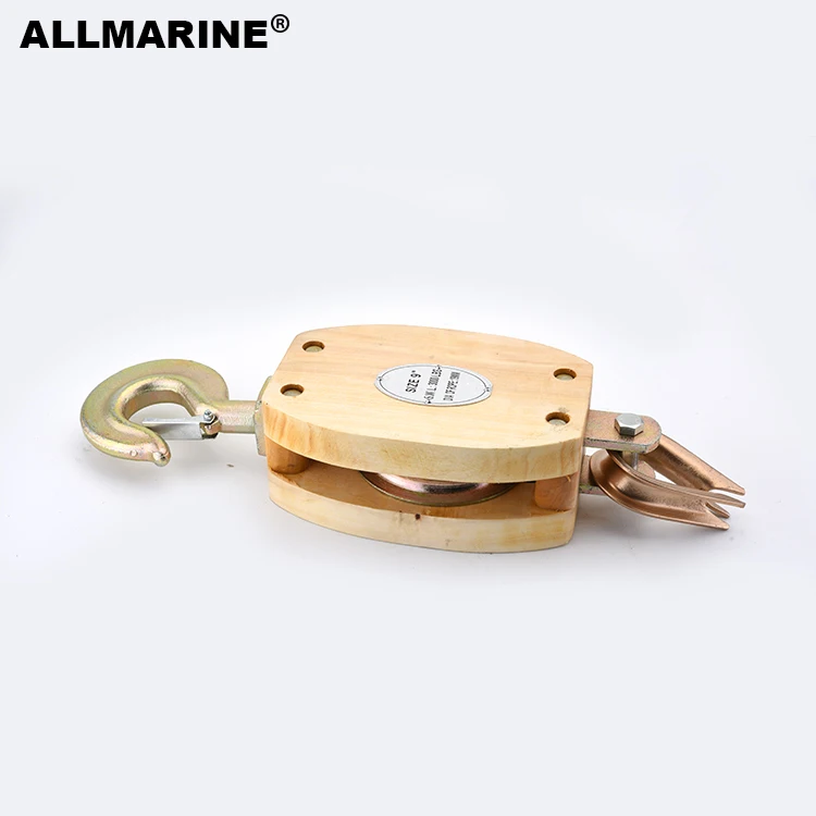 Wooden Block Single Sheave With Becket Buy Single Sheave With Becket