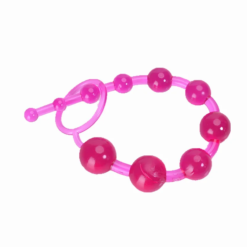 Jelly Anal Beads Orgasm Vagina Plug Play Pull Ring Ball Anal Stimulator Butt Beads Plug Sex Toys For Adult Men Women Gay Male