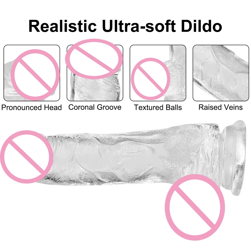 Soft Grade Silicone Dildo Adult Product Sex Toys Dick Artificial Penis Realistic Dildo For Man And Women
