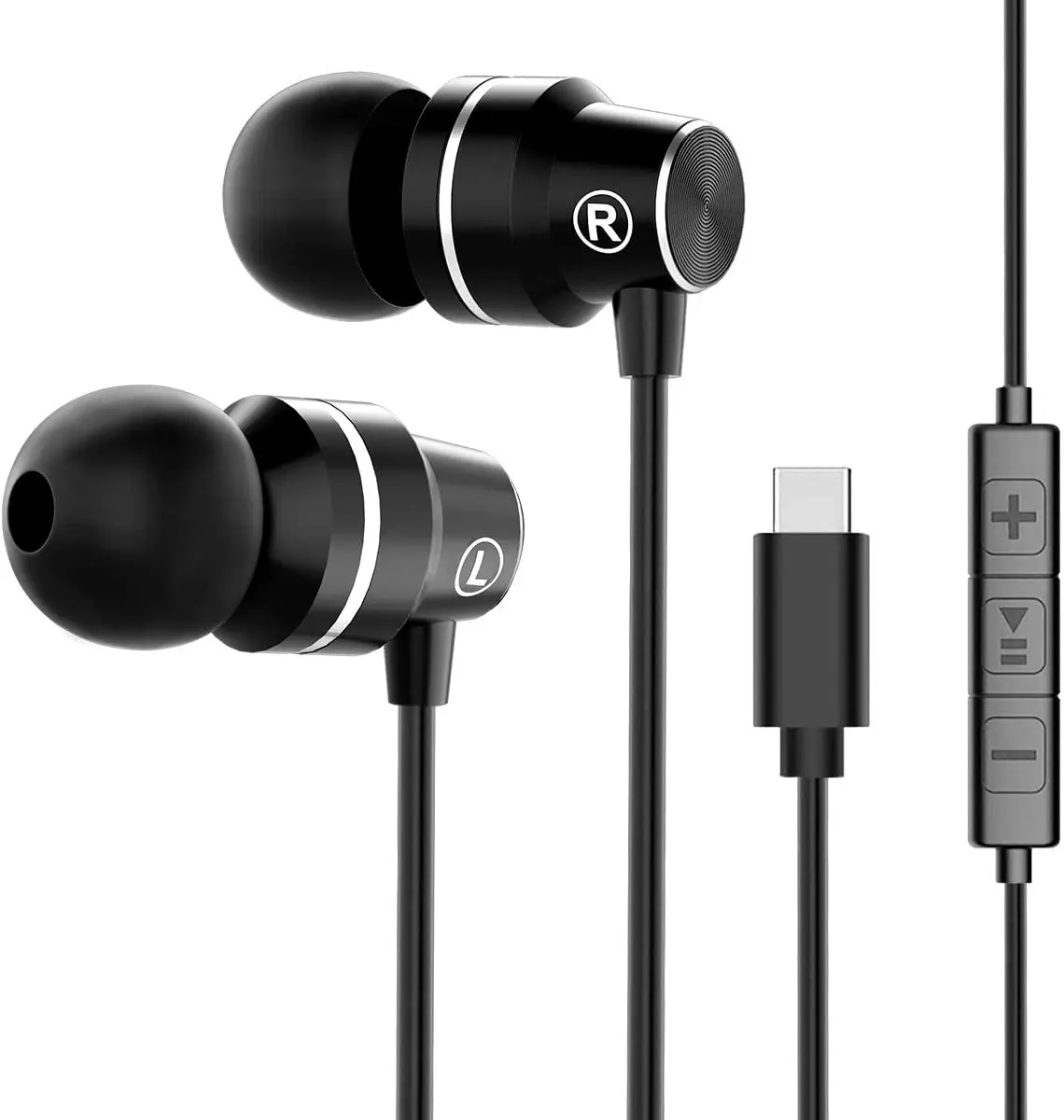 Builtin Dac Digital Type C Earphones Stereo Usbc Headset With Mic For Google Pixel 4 One Plus