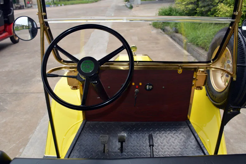 Rariro 4-Seater Electric Vintage Golf Cart for Airport Mall School Villa Hotel and Golf Course Use