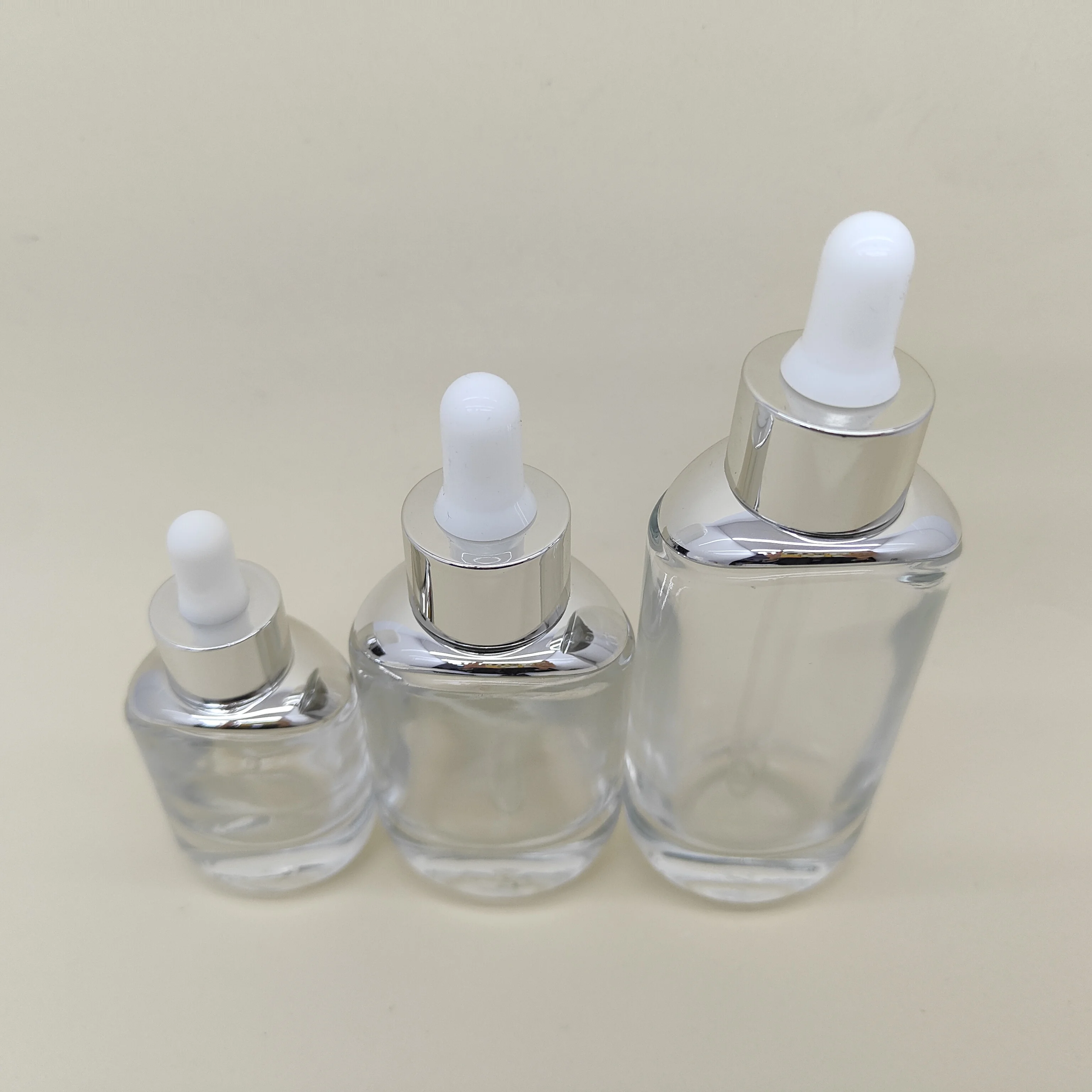 50ml clear glass bottle with silver dropper cap essential oil perfume skin care serum dropper bottle cosmetic-29