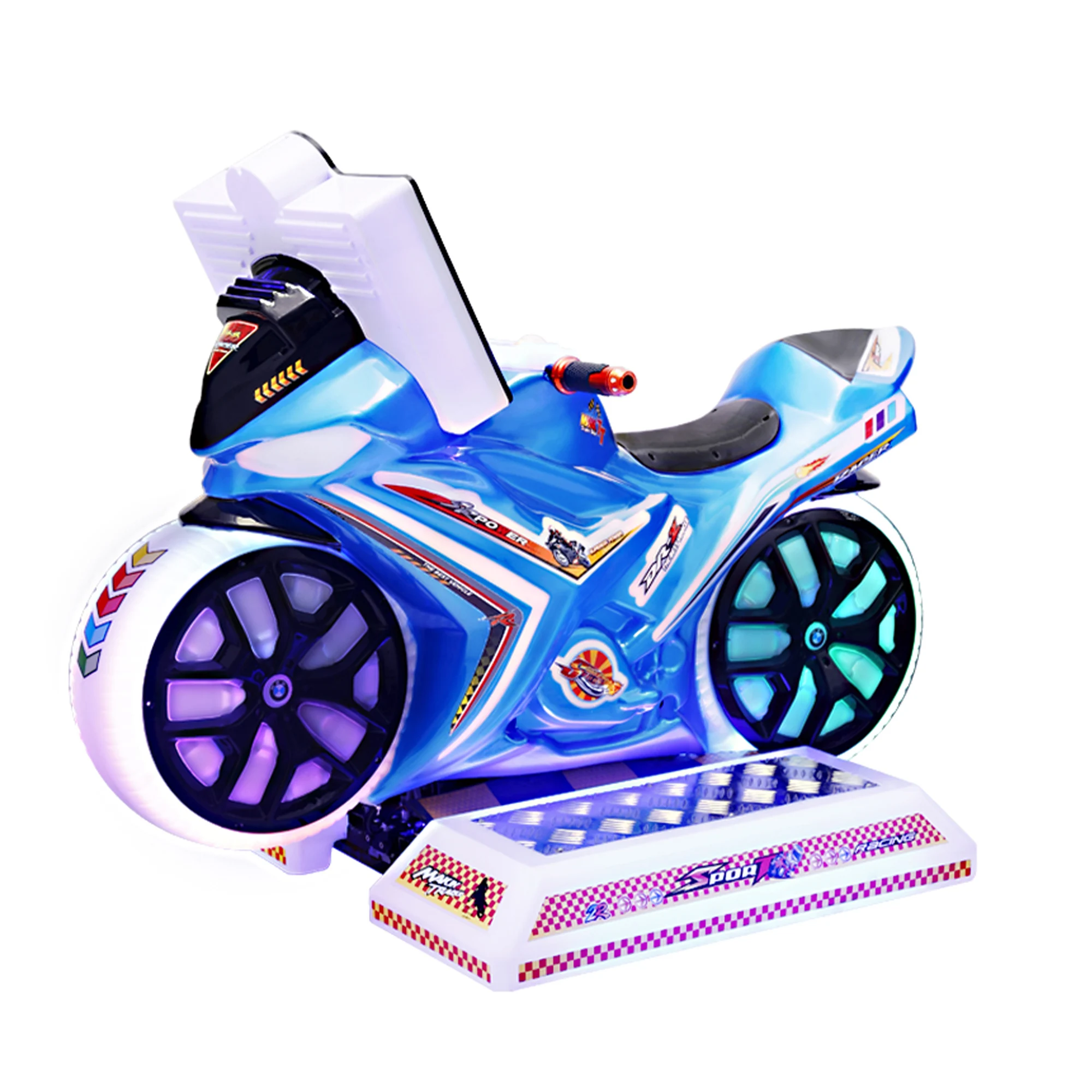 product factory wholesale arcade swaying car machine crazy motorcycle for kids for 6 years english for shopping mall indoor amusement-1