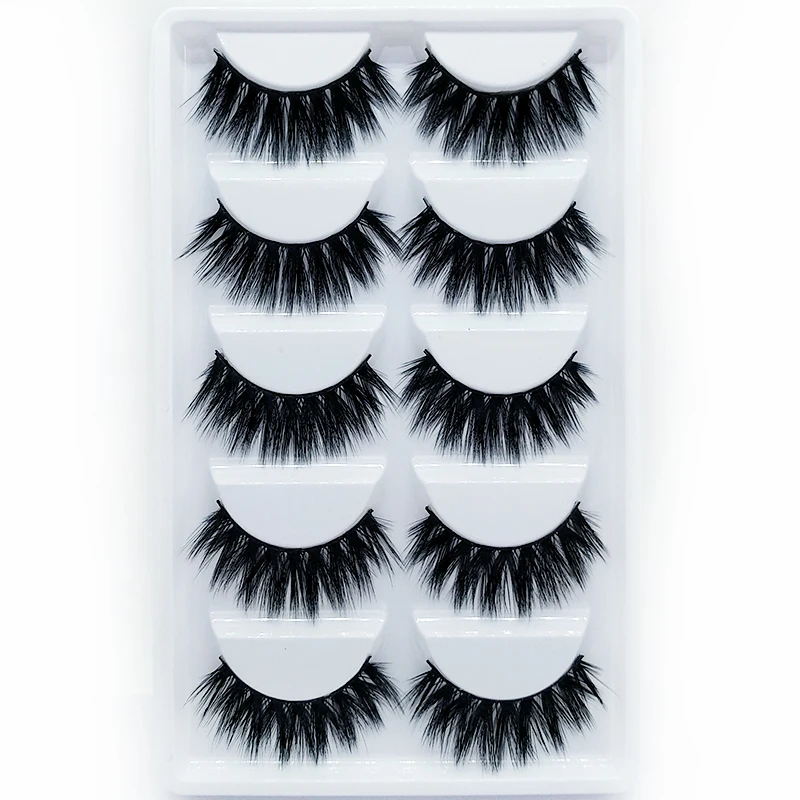 

Mink Eyelashes,5 Pieces, Natural black mink eyelashes