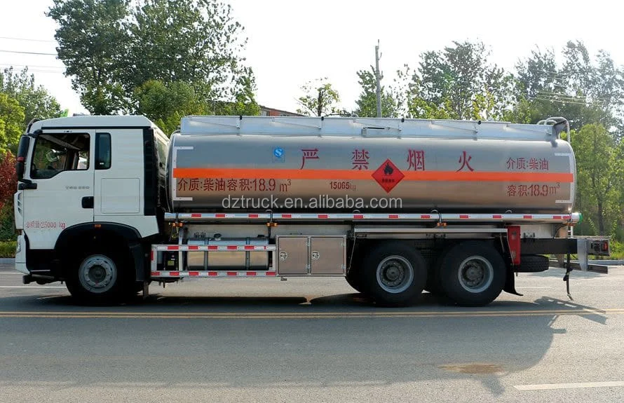 Howo 20000 Liters Fuel Tank Truck For Sale/aluminium Alloy Fuel Tank
