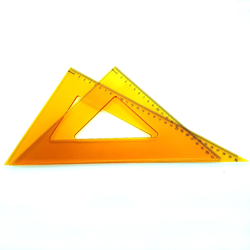Triangle Ruler Square Set 30/60 & 45/90 Degrees - 2-Piece Geometry ...