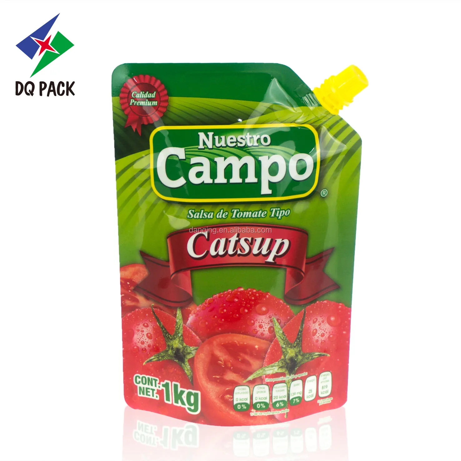 plastic packaging pouch,sachet,stand up spouted pouch,tomato sauce bag