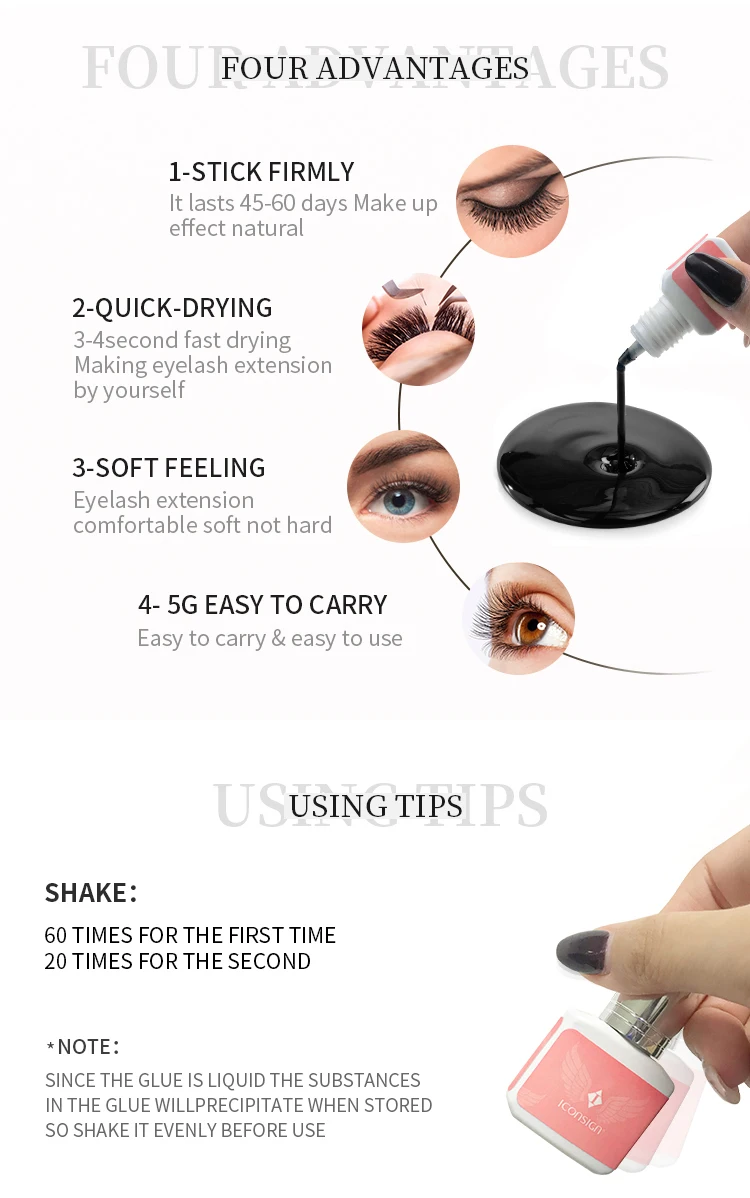 5ml Black Adhesive Eye Lash Extension Glue Sensitive Buy Lash