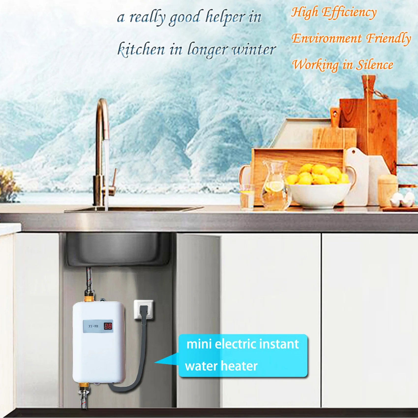 3000 W 110 V Toilet Water Heater For Washing Hands Plastic Water Heater