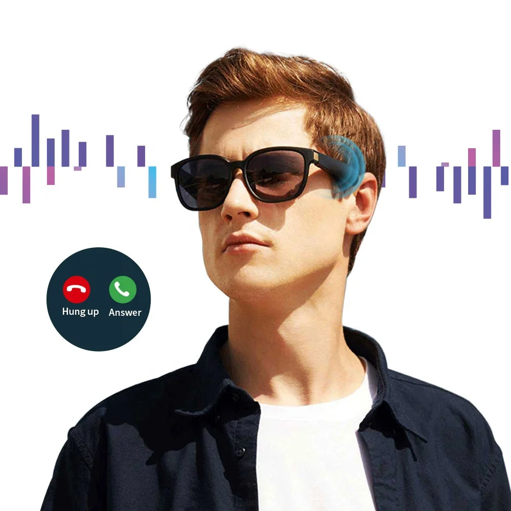 

Fashion Sunglasses Newest 2021 BT Glasses Calling Smart Sunglasses with TWS Headphone