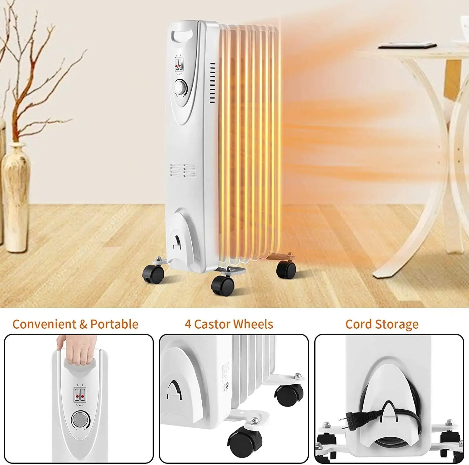 Portable Electric Radiator, 3 Years - detail 8