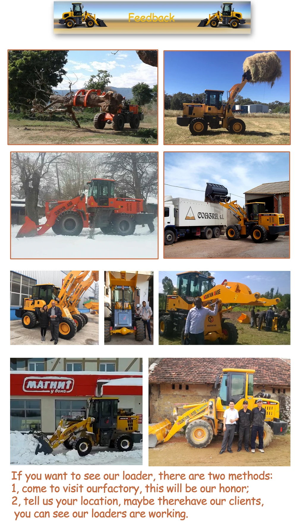 Garden miniloader wheel loader mini