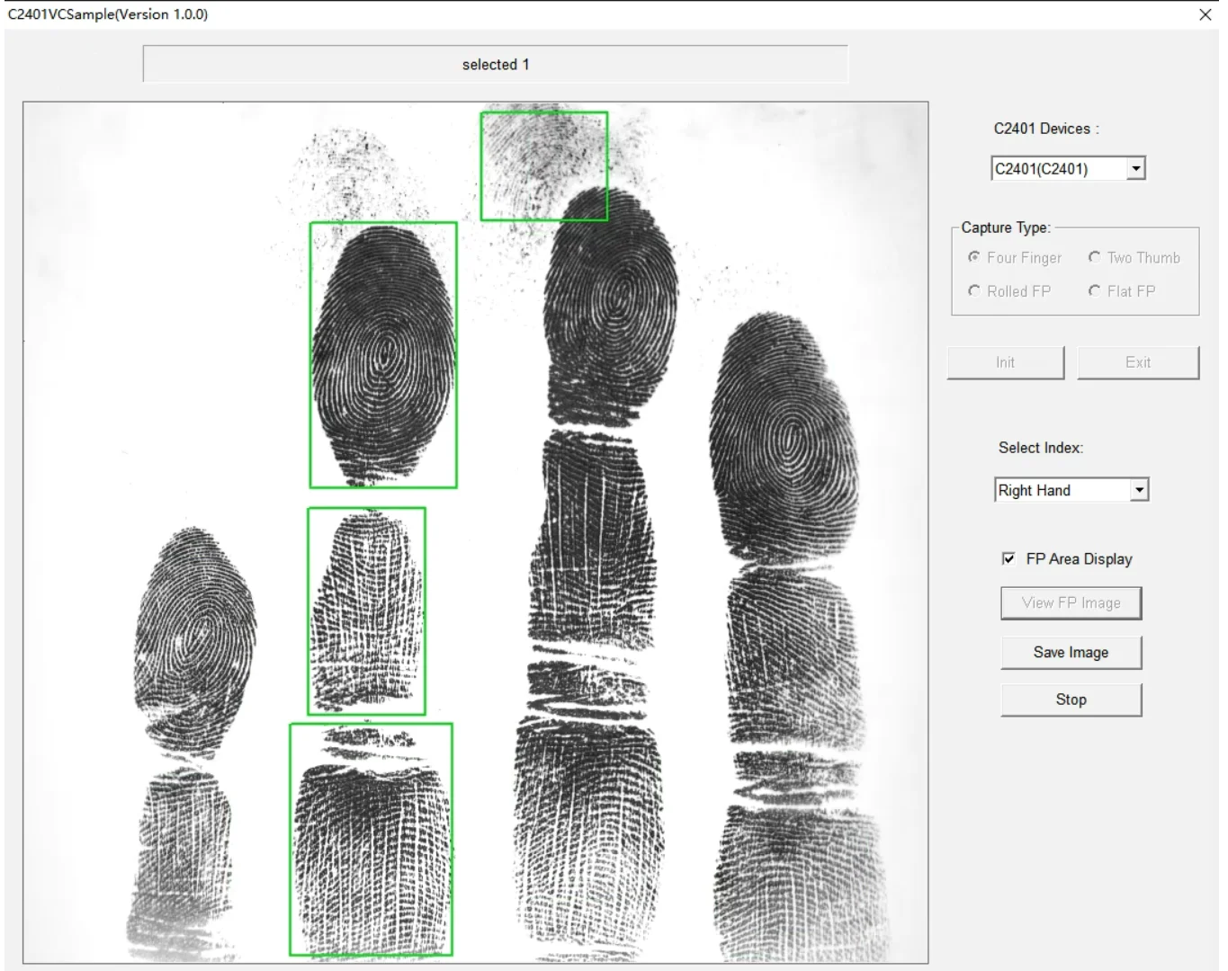 442 Fingerprint Scanner Usb Fingerprint Reader Fbi Dual Finger Roll