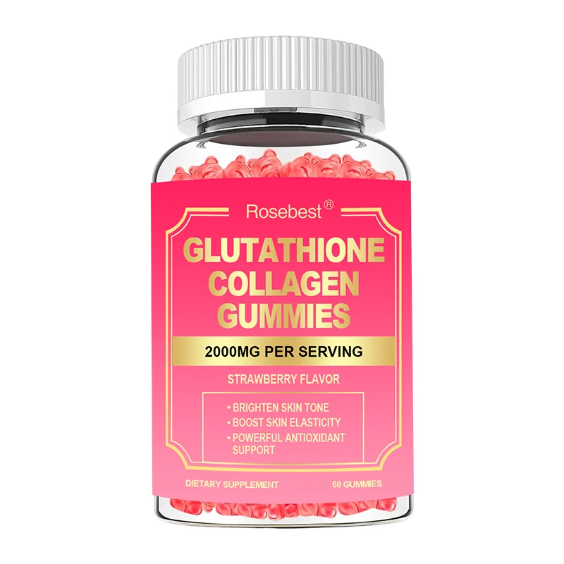 OEM Private Label Beauty Supplement Glutathion Gummies Skin Whitening Brightening Collagen L-Glutathione Gummies for Skin Health