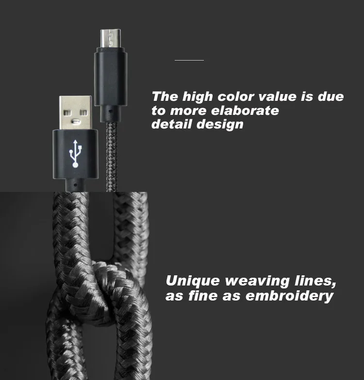 SIPU Wholesale Quality For iPhone USB Cable Charger 2M Micro type c USB Data Cable For Samsung Android mobile - ANKUX.COM