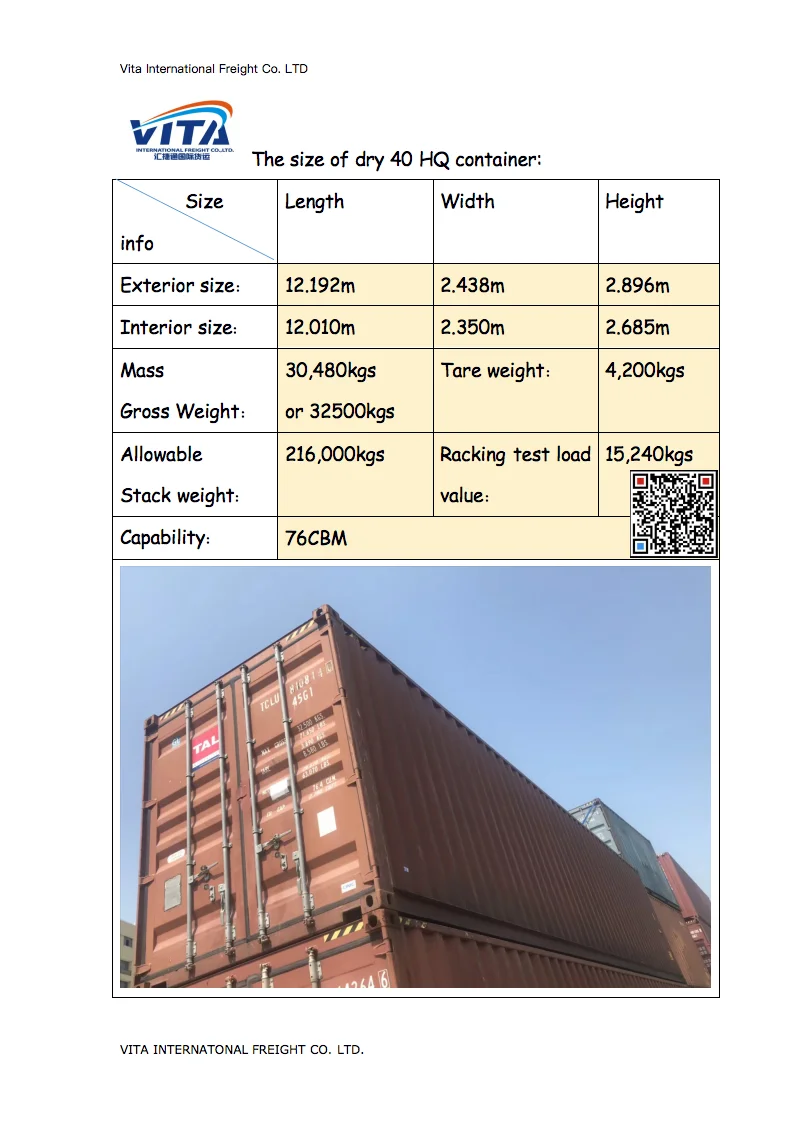 使用20ft 40hq 集装箱在深圳宁波上海港销售和绘画服务