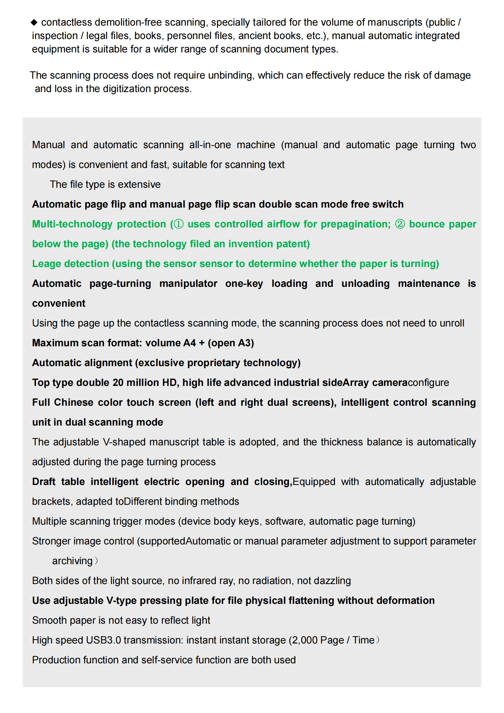 Multifunction Document Scanning Machine Hand Manual Automatic Archive
