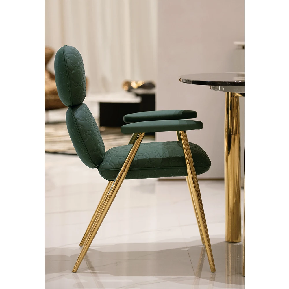 Crystal Accent Elegant Steel Dining Chair - Glamorous Dining Space Addition supplier